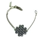 Mariana Bracelet Lines intersect Beautiful Unique Silver Plated - Image 2