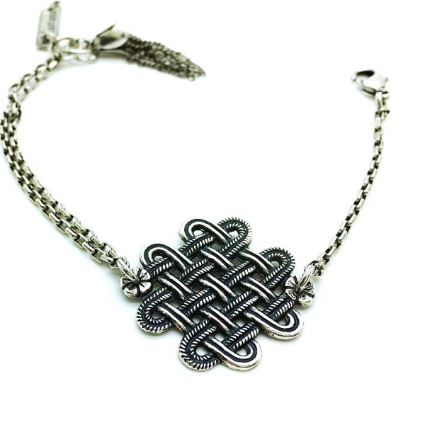 Mariana Bracelet Lines intersect Beautiful Unique Silver Plated