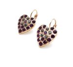 Mariana Earrings Heart Shape Purple Swarovski Crystal California Dreaming Songbook Coll. - Image 2