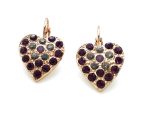 Mariana Earrings Heart Shape Purple Swarovski Crystal California Dreaming Songbook Coll.