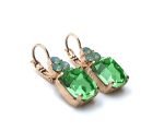 Mariana Earrings Peridot & Pacific Opal Beautiful Austrian Crystals My Treasures Coll. - Image 3