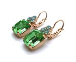 Mariana Earrings Peridot & Pacific Opal Beautiful Austrian Crystals My Treasures Coll. - Image 2