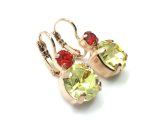 Earrings By Mariana My Treasures Coll. Beautiful Light Siam & Jonquil Swarovski Crystals - Image 3