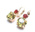 Earrings By Mariana My Treasures Coll. Beautiful Light Siam & Jonquil Swarovski Crystals - Image 2