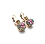Mariana Earrings Light Colorado Topaz, Pink, Green, & White Swarovski Crystals My Treasures Coll. - Image 3