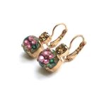 Mariana Earrings Light Colorado Topaz, Pink, Green, & White Swarovski Crystals My Treasures Coll. - Image 2