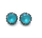 Mariana Earrings My Treasures Coll. Turquoise & Light Turquoise Austrian Crystals - Image 3