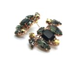 Mariana Earrings Green Marquise & Black Rectangle Austrian Crystal Courage Inspiration Coll. - Image 2