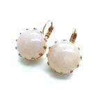 Earrings By Mariana Woman Beautiful Round Rose Quartz Mineral - Image 2