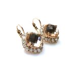 Earrings By Mariana Woman Beautiful Clear and Light Peach Swarovski Crystals - Image 3
