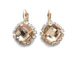 Earrings By Mariana Woman Beautiful Clear and Light Peach Swarovski Crystals - Image 2