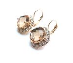 Earrings By Mariana Woman Beautiful Clear and Light Peach Swarovski Crystals