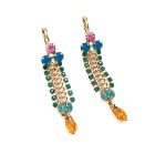 Mariana Earrings Drop Rich Multi-color Swarovski Crystal Zulu Africa Coll. - Image 2