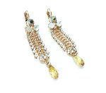 Mariana Earrings Rich White Shell & Clear Austrian Crystals Zanzibar Africa Coll. - Image 3