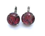 Mariana Earrings Round Red Swarovski Crystal My Treasures Coll.