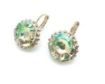 Mariana Earrings Amethyst Beautiful Round Shape Multi Color Swarovski Crystals