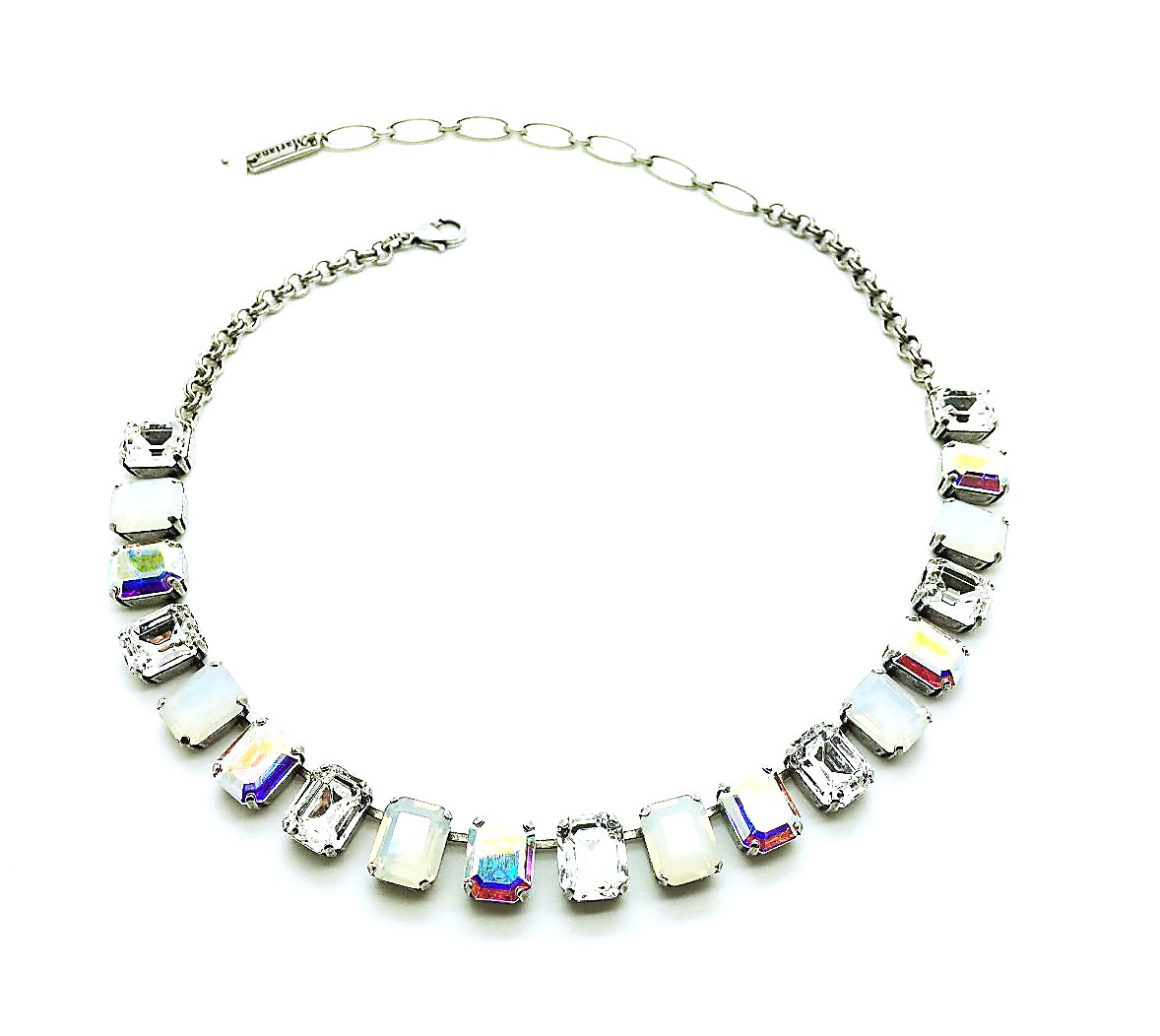 N-3414-5-001-SP (1) Mariana Necklace Clear Emerald Shape Austrian Crystals On A Clear Day Inspiration Coll. - Image 1