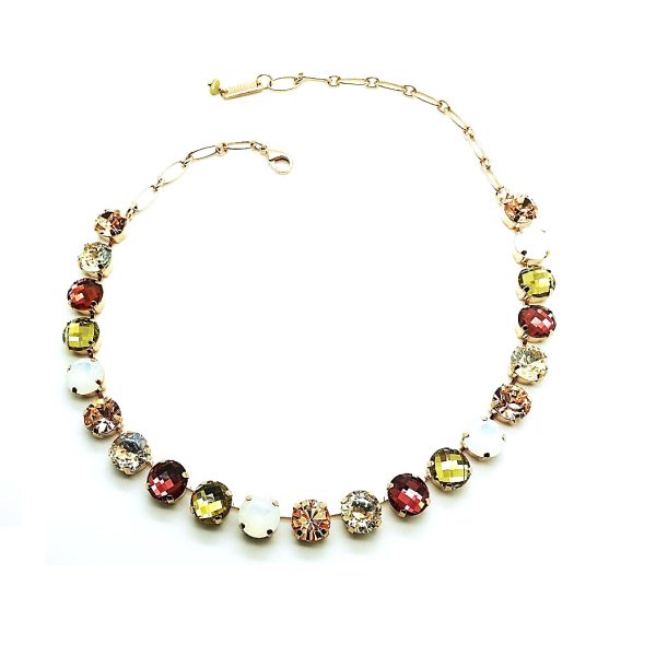 Mariana Necklace Multi Color Faceted Beautiful Austrian Crystals Crème Brule 2019 Special Edition