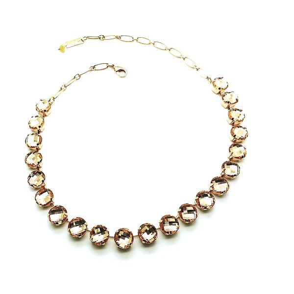 Mariana Necklace Light Peach Faceted Beautiful Austrian Crystals 2019 Special Edition