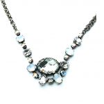 Pendant Necklace By Mariana Woman Faceted Oval Shape Clear Swarovski Crystals - Image 3