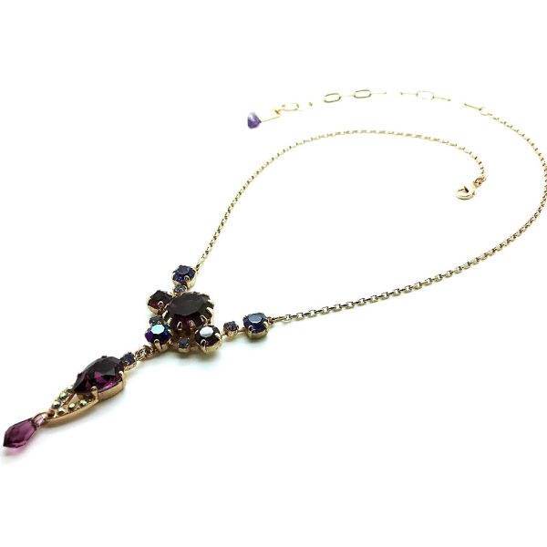 Mariana Pendant Necklace Amethyst Swarovski Crystals My Treasures Coll.