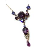 Mariana Pendant Necklace Amethyst Swarovski Crystals My Treasures Coll. - Image 3