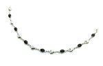 Mariana Necklace Black Oval & Silver Hear Shapes Swarovski Crystals My Treasures Coll. - Image 3
