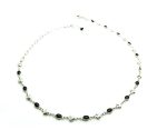 Mariana Necklace Black Oval & Silver Hear Shapes Swarovski Crystals My Treasures Coll. - Image 2