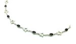 Mariana Necklace Black Oval & Silver Stars Crystal Swarovski My Treasures Coll. - Image 3