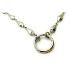 Mariana Necklace Silver chain with Round Circle - Image 3