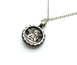 Mariana Pendant Necklace Guardian Angel Jet, Gold Foil Swarovski Crystal Courage Inspiration Coll. - Image 3