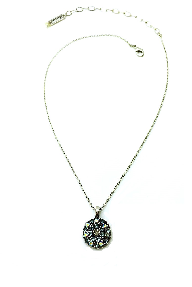 N-5212-747-SP (2) Mariana Pendant Necklace Guardian Angel Jet, Gold Foil Swarovski Crystal Courage Inspiration Coll. - Image 1
