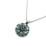 Mariana Pendant Necklace Guardian Angel Jet, Gold Foil Swarovski Crystal Courage Inspiration Coll. - Image 2