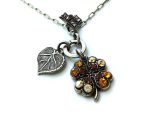 Mariana Pendant Necklace Leaf & Flower Shape Austrian Crystal Dream Inspiration Coll. - Image 2
