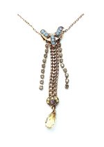 Mariana Necklace Pendant Light Blue Austrian Crystals Rhapsode Odyssey Coll. - Image 3