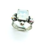 Mariana Ring Rectangle White Austrian Crystals On A Clear Day Inspiration Coll. - Image 3