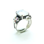 Mariana Ring Rectangle White Austrian Crystals On A Clear Day Inspiration Coll.