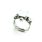 Mariana Ring Rectangle White Austrian Crystals On A Clear Day Inspiration Coll. - Image 2