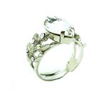Mariana Ring Faceded Marquis & Leafs Swarovski Crystals On A Clear Day Inspiration Coll.