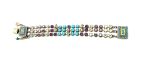 Bracelet By Mariana Woman Turquoise and Purple Swarovski Crystals-RG - Image 2