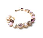 Mariana Bracelet Pink & Rose Flower Shape Austrian Crystals Jamaica Caribbean Life Coll. - Image 2