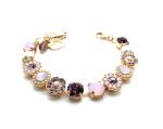 Mariana Bracelet Pink & Rose Flower Shape Austrian Crystals Jamaica Caribbean Life Coll. - Image 3
