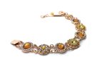 Mariana Bracelet Orange & Yellow Flower Austrian Crystal My Treasures Coll. - Image 3