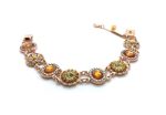 Mariana Bracelet Orange & Yellow Flower Austrian Crystal My Treasures Coll. - Image 2