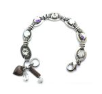 Mariana Bracelet White, Clear & Silver Austrian Crystals Emerald City Icons Coll.