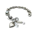 Mariana Bracelet White, Clear & Silver Austrian Crystals Emerald City Icons Coll. - Image 3