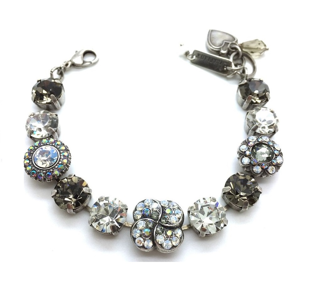 B-4419-4-512-SP (2) Mariana Bracelet 2019 Special Edition Black Diamonds & Moonlight Flower Austrian Crystal - Image 1