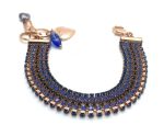 Mariana Bracelet Black & Blue 5 Lines Beautiful Austrian Crystal My Treasures Coll.