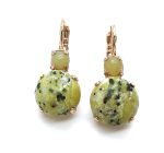 Mariana Earrings Jade Light Green & Yellow Turquoise Minerals My Treasures Coll.