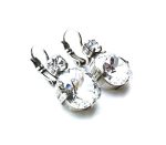 Earrings By Mariana Icons Coll. Cushion & Round Shape Clear Swarovski Crystals - Image 3